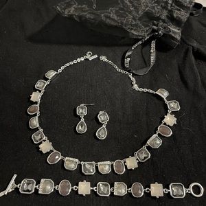 White House Black Market Jewelry Set. Necklace, Bracelet and Earrings.